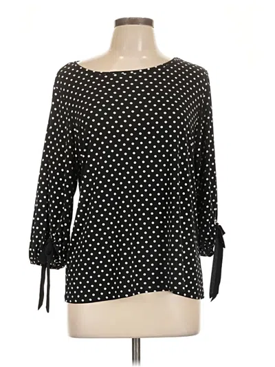 Pre-owned Cece 3/4 Sleeve Blouse In Black