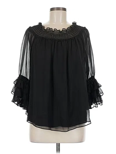 Pre-owned Cece 3/4 Sleeve Blouse In Black