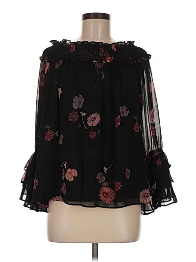 Pre-owned Cece 3/4 Sleeve Blouse In Black
