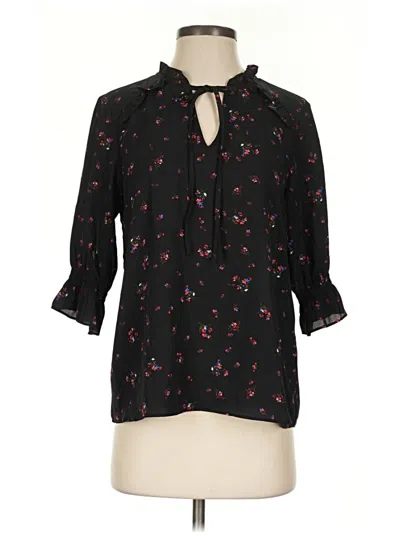Pre-owned Cece 3/4 Sleeve Blouse In Black