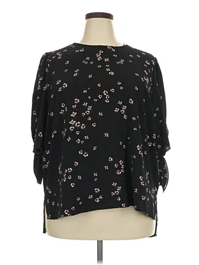 Cece 3/4 Sleeve Blouse In Black