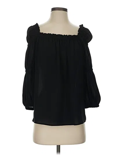 Pre-owned Cece 3/4 Sleeve Blouse In Black