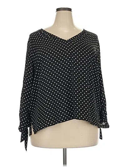 Pre-owned Cece 3/4 Sleeve Blouse In Black