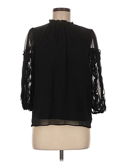 Pre-owned Cece 3/4 Sleeve Blouse In Black