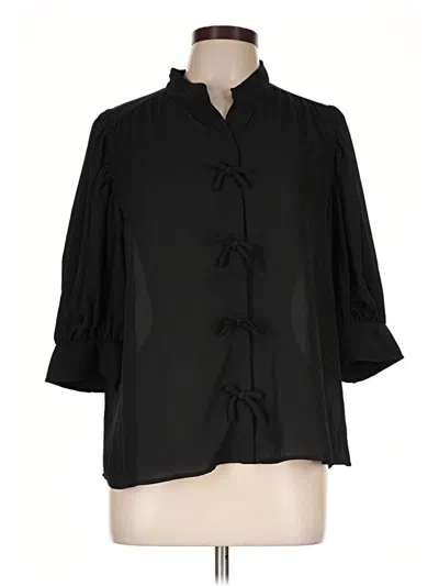 Cece 3/4 Sleeve Blouse In Black