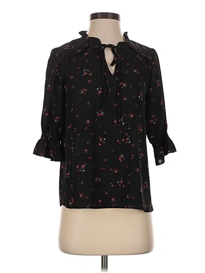Pre-owned Cece 3/4 Sleeve Blouse In Black
