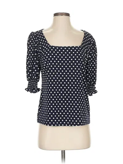 Pre-owned Cece 3/4 Sleeve Blouse In Blue