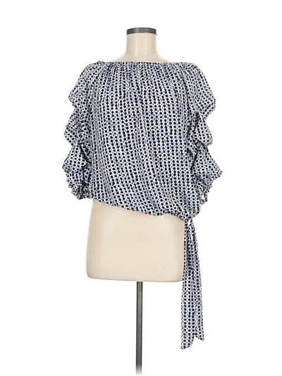 Pre-owned Cece 3/4 Sleeve Blouse In Blue