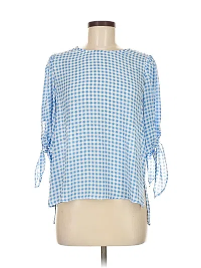 Pre-owned Cece 3/4 Sleeve Blouse In Blue