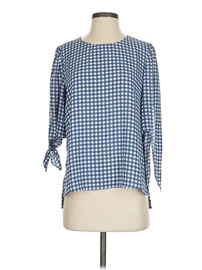 Pre-owned Cece 3/4 Sleeve Blouse In Blue