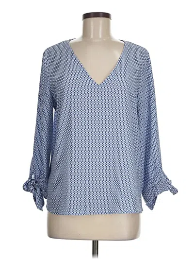 Pre-owned Cece 3/4 Sleeve Blouse In Blue
