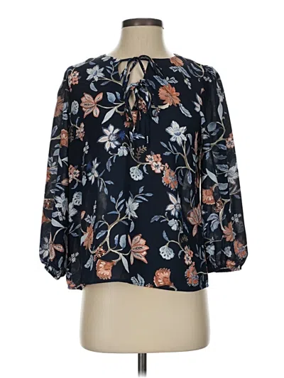 Pre-owned Cece 3/4 Sleeve Blouse In Blue