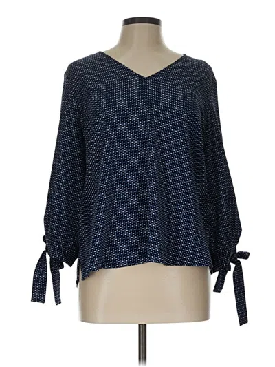 Pre-owned Cece 3/4 Sleeve Blouse In Blue