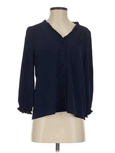 Pre-owned Cece 3/4 Sleeve Blouse In Blue