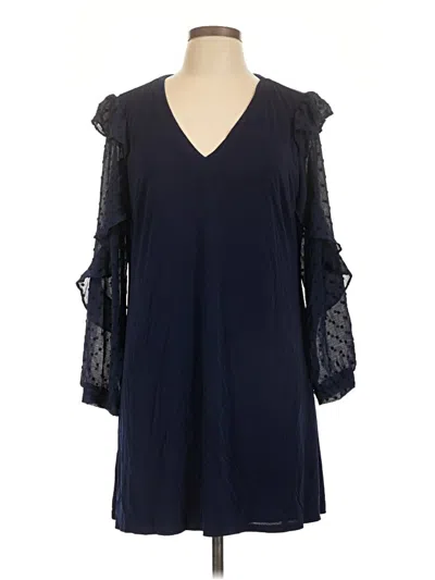 Pre-owned Cece 3/4 Sleeve Blouse In Blue