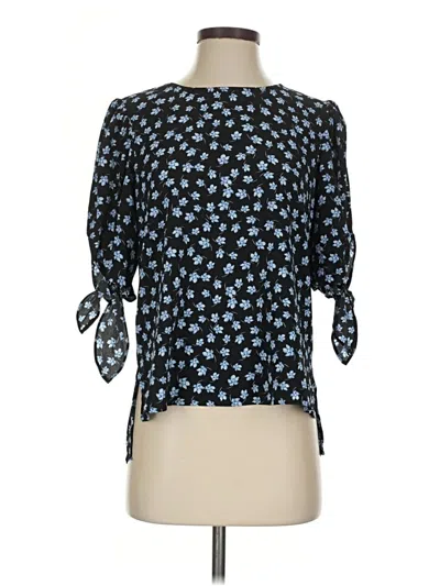 Pre-owned Cece 3/4 Sleeve Blouse In Blue