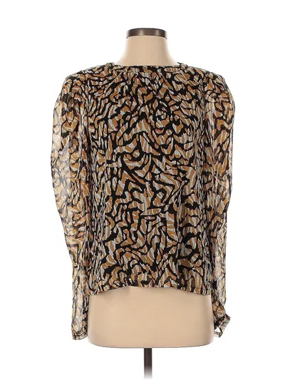 Pre-owned Cece 3/4 Sleeve Blouse In Brown