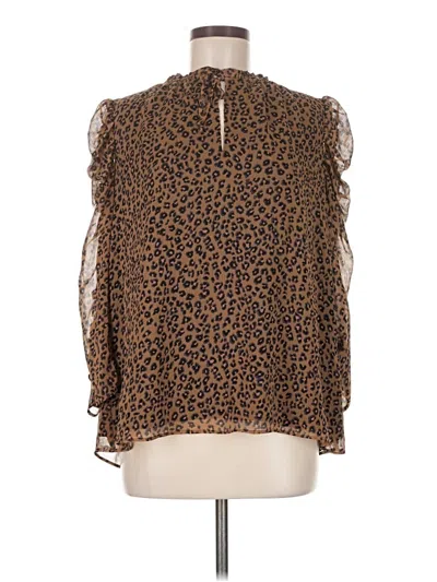 Pre-owned Cece 3/4 Sleeve Blouse In Brown
