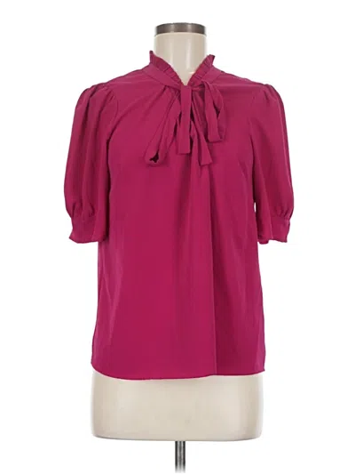 Pre-owned Cece 3/4 Sleeve Blouse In Burgundy
