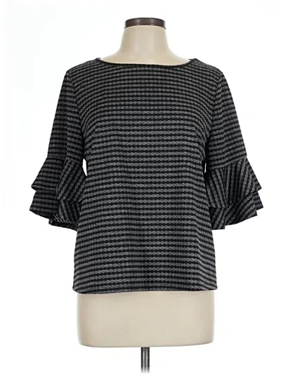 Pre-owned Cece 3/4 Sleeve Blouse In Gray
