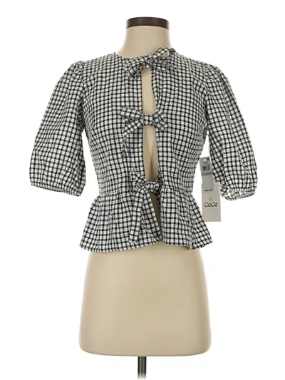 Cece 3/4 Sleeve Blouse In Blue