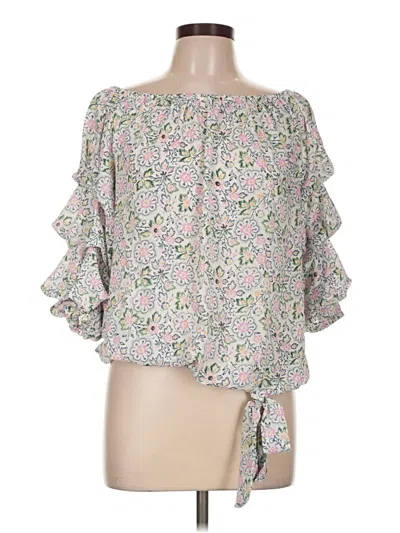 Pre-owned Cece 3/4 Sleeve Blouse In Gray