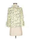 Cece 3/4 Sleeve Blouse In Green