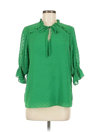Pre-owned Cece 3/4 Sleeve Blouse In Green