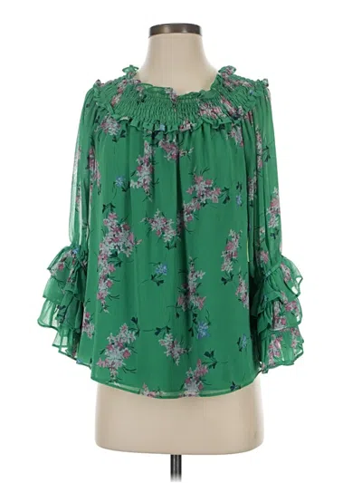 Cece 3/4 Sleeve Blouse In Green