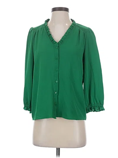 Pre-owned Cece 3/4 Sleeve Blouse In Green