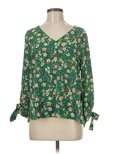 Pre-owned Cece 3/4 Sleeve Blouse In Green