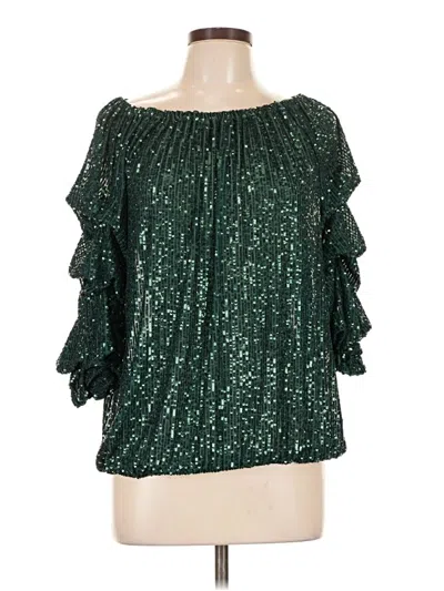 Pre-owned Cece 3/4 Sleeve Blouse In Green