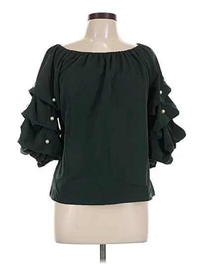 Pre-owned Cece 3/4 Sleeve Blouse In Green