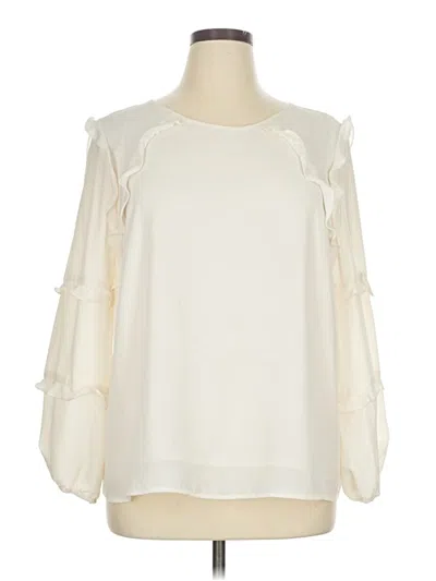 Pre-owned Cece 3/4 Sleeve Blouse In Ivory