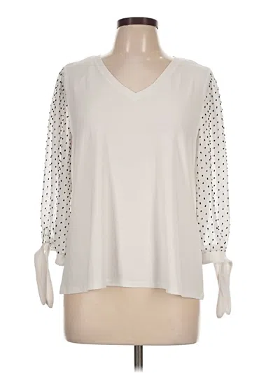 Pre-owned Cece 3/4 Sleeve Blouse In Ivory
