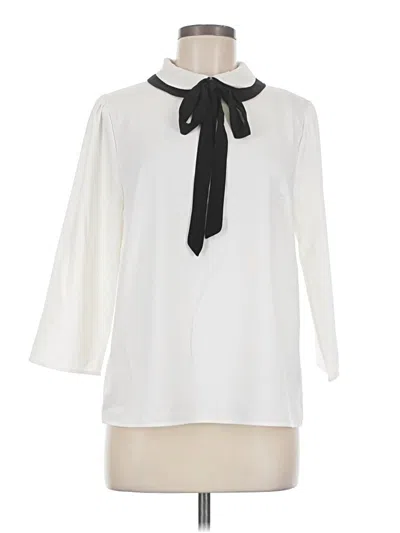 Pre-owned Cece 3/4 Sleeve Blouse In Ivory