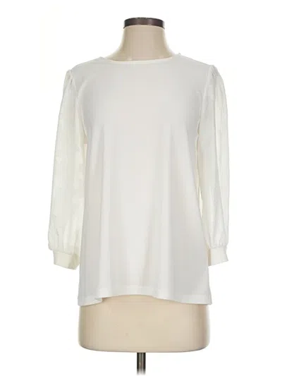 Pre-owned Cece 3/4 Sleeve Blouse In Ivory