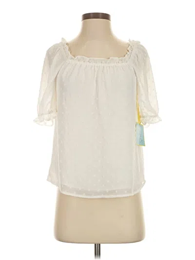 Pre-owned Cece 3/4 Sleeve Blouse In Ivory