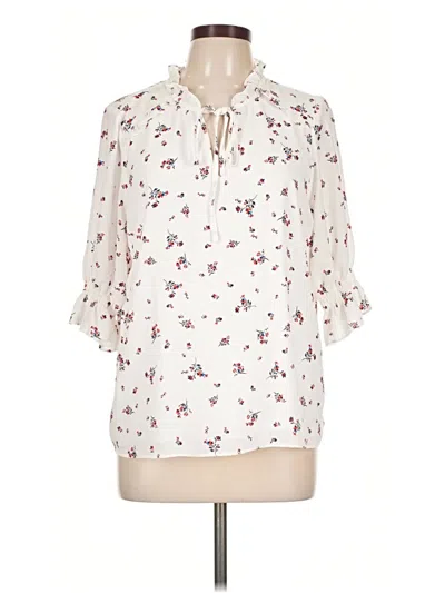 Pre-owned Cece 3/4 Sleeve Blouse In Ivory