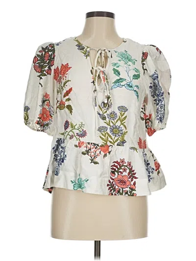 Pre-owned Cece 3/4 Sleeve Blouse In Ivory