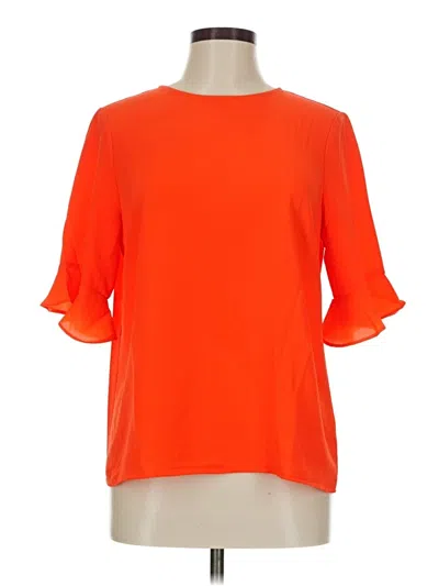 Pre-owned Cece 3/4 Sleeve Blouse In Orange