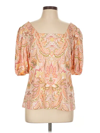 Pre-owned Cece 3/4 Sleeve Blouse In Orange