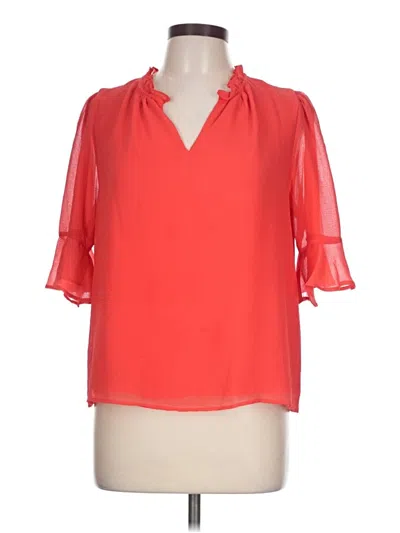 Pre-owned Cece 3/4 Sleeve Blouse In Orange