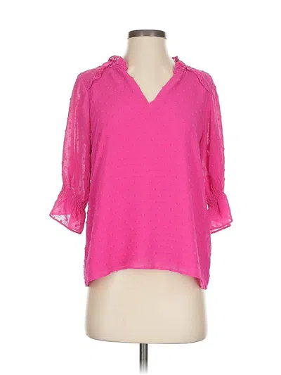 Pre-owned Cece 3/4 Sleeve Blouse In Pink