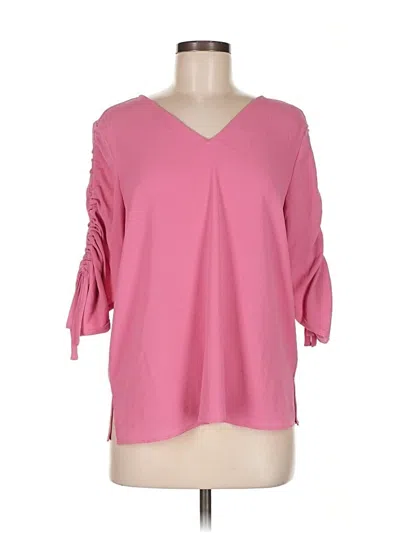 Pre-owned Cece 3/4 Sleeve Blouse In Pink