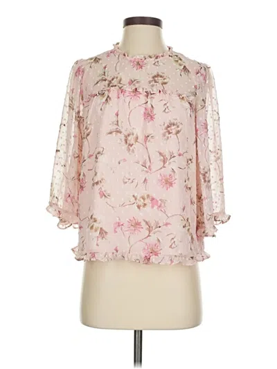 Pre-owned Cece 3/4 Sleeve Blouse In Pink