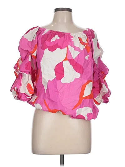 Pre-owned Cece 3/4 Sleeve Blouse In Pink