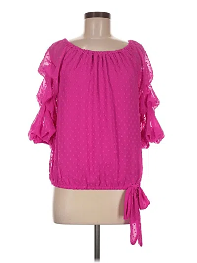 Pre-owned Cece 3/4 Sleeve Blouse In Pink