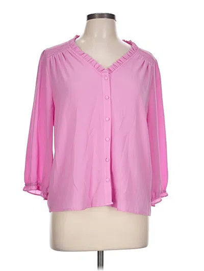Pre-owned Cece 3/4 Sleeve Blouse In Pink
