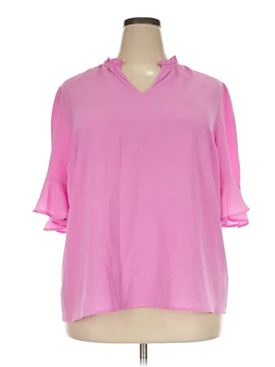 Pre-owned Cece 3/4 Sleeve Blouse In Pink